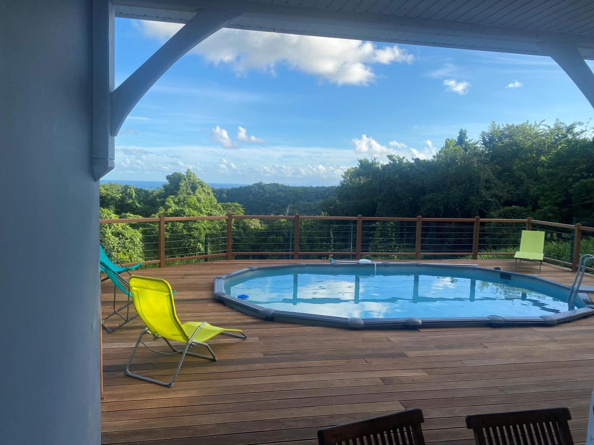 Les Terrasses De Maelle - Jolie Villa F4 Vue Mer Riviere-Salee Bagian luar foto
