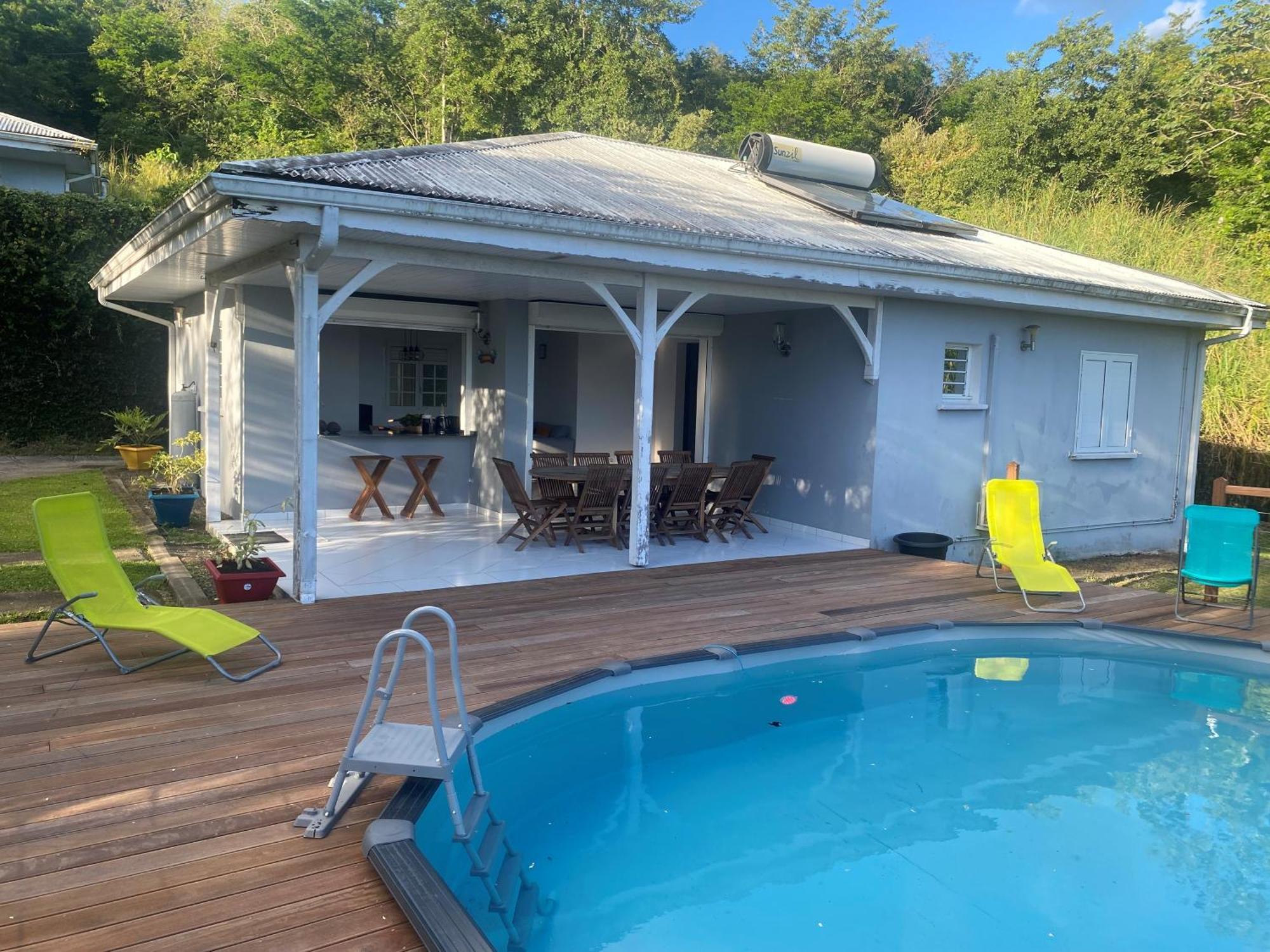 Les Terrasses De Maelle - Jolie Villa F4 Vue Mer Riviere-Salee Bagian luar foto