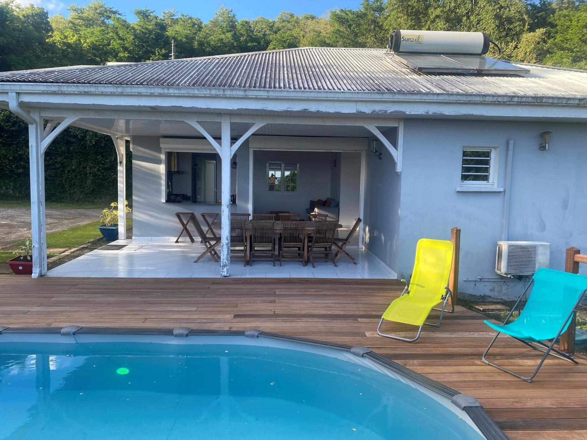 Les Terrasses De Maelle - Jolie Villa F4 Vue Mer Riviere-Salee Bagian luar foto